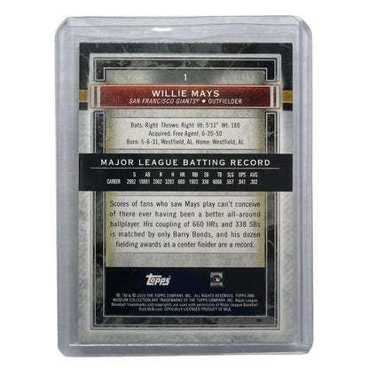 TOPPS MLBカード MUSEUM COLLECTION WILLIE MAYS SAN FRANCISCO GIANTS /50 #1 中古 IT2