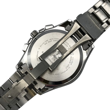 CITIZEN シチズン エクシード 腕時計 メンズ アナログ エコドライブ クロノグラフ EXCEED チタン 軽量 シルバー/ホワイト H610-T017100 中古 T1