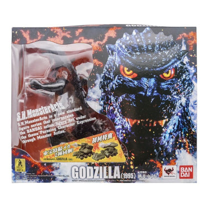 BANDAI S.H.MonsterArts ゴジラ (1995) 初回限定特典「東宝特撮メカ2種」付き 中古 a1