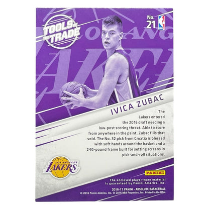 PANINI NBAカード ABSOLUTE IVICA ZUBAC LOS ANGELES LAKERS /149 #21 中古 IT2