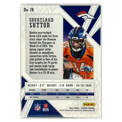 PANINI NFLカード PHOENIX COURTLAND SUTTON DENVER BRONCOS /75 #28 中古 IT1