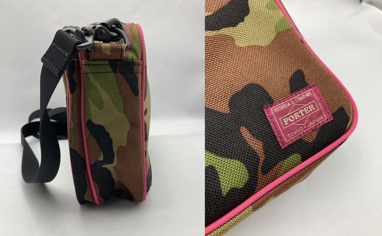 PORTER GIRL ポーターガール 迷彩 ショルダーバッグ 中古 D4