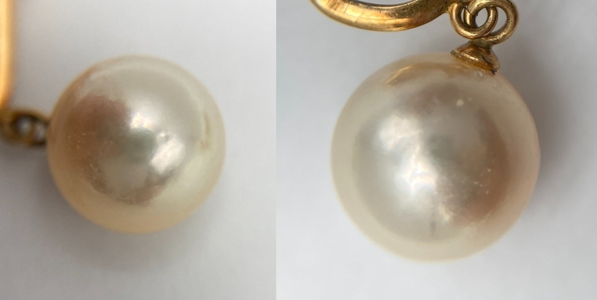 K18 8mmパール イヤリング 中古 D4