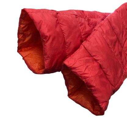 PEARLY GATES ダウンジャケット メンズ 秋冬 ブルゾン 2way 袖取り外し可 ベスト コンパクト 収納 レッド 7サイズ 053-220074 中古 T1