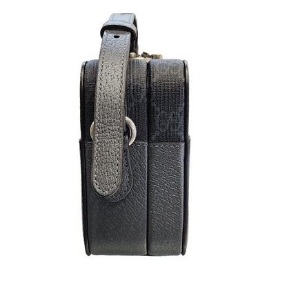 GUCCI グッチ ショルダーバッグ レディース GGスプリームキャンバス カットアウト インターロッキングG グレー 725341 中古 T1