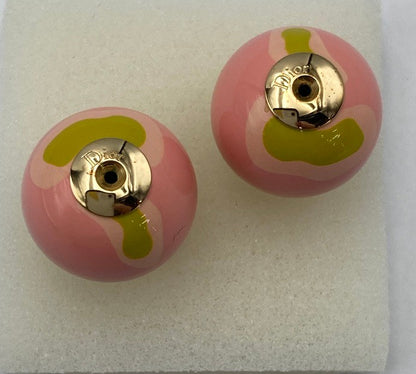 Dior ディオール トライバル ボール スタッドピアス 中古 D4