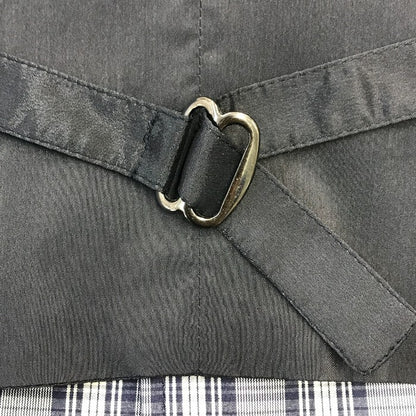 ヴィヴィアンウエストウッドマン ジレ メンズ チェック柄 ベスト オーブボタン ネイビー/ブラック 46サイズ 4447-1903 中古 T1