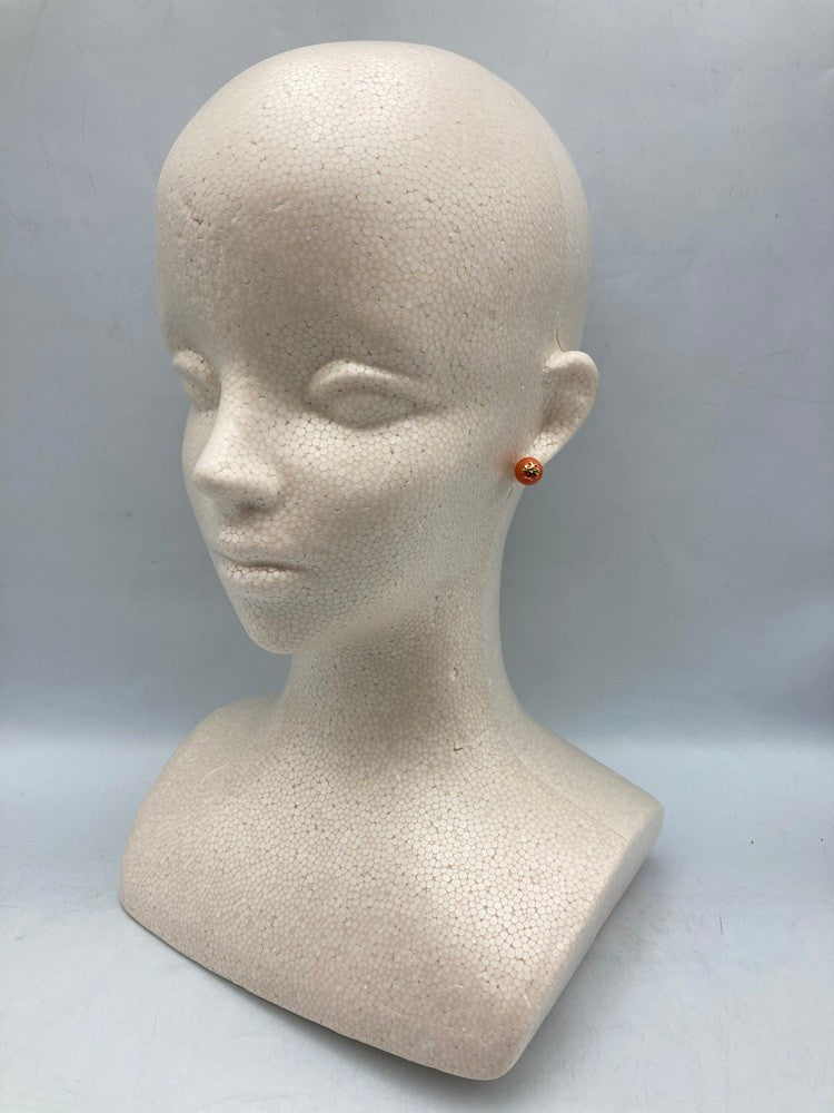 TORY BURCH トリーバーチ ロゴ ボール スタッドピアス 中古 D4