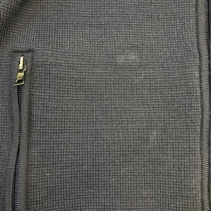 PRADA プラダ ドライバーズニット メンズ ウール ジップアップ セーター サーマルニット ネイビー 50サイズ 中古 T1
