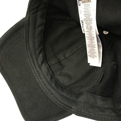 DIESEL ディーゼル CORRY-DIV-WASH キャップ ユニセックス コットン 帽子 ロゴ ブラック サイズ2 A11356 中古 T1