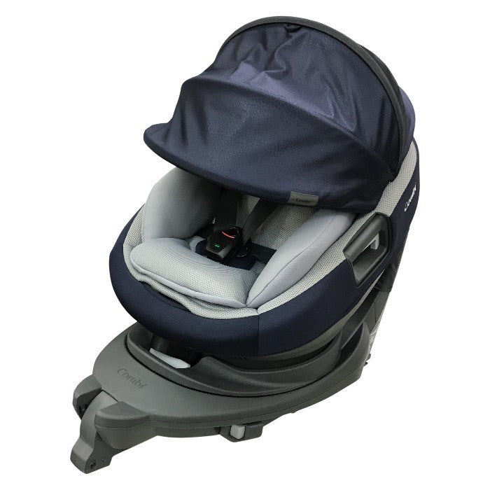 Combi コンビ ホワイトレーベル THE S ISOFIX エッグショック チャイルドシート R129適合 360°回転 セパレート ネイビー ZB-690 (NB) 中古 T1