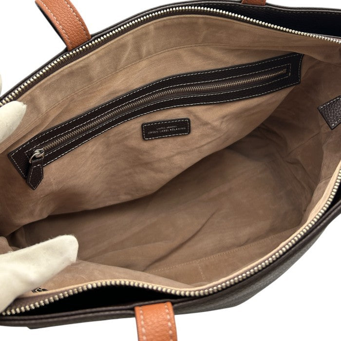 UNITED ARROWS GREEN LABEL RELAXING ユナイテッドアローズ グリーンレーベルリラクシング シボ革 トートバッグ 鞄 レザー メンズ ビジネス A4 通勤 中古 W４