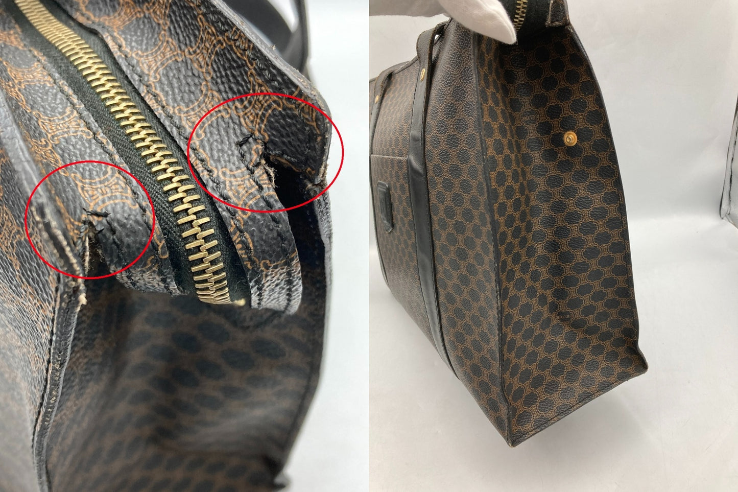 CELINE セリーヌ マカダム トートバッグ MC98/1 中古 D4