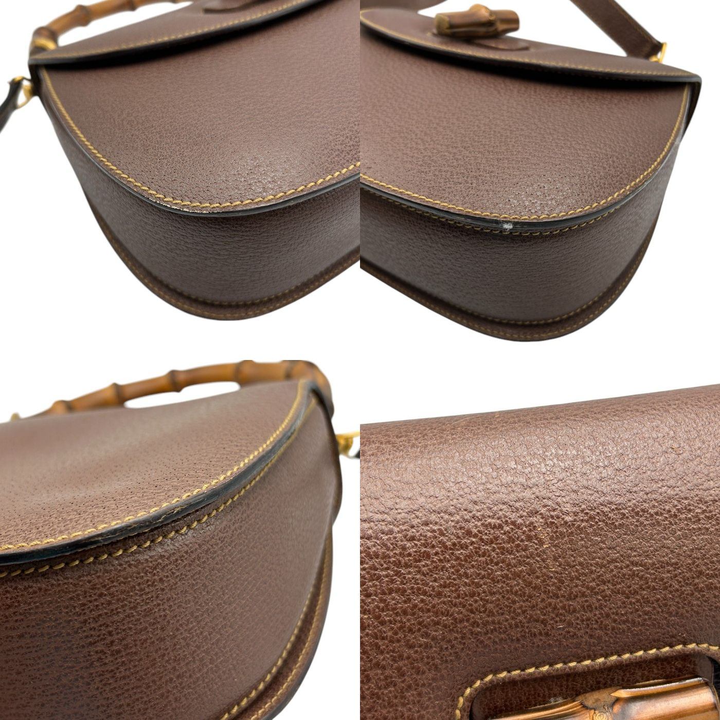 GUCCI グッチ バンブー 2WAY ショルダーバッグ 000.1448.0633 ハンドバッグ 鞄 おしゃれ 希少 ブラウン ブランド レディース 中古 W４