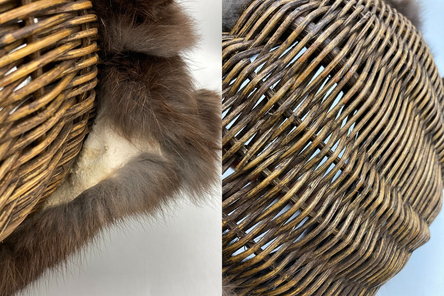 muveil ミュベール ラビットファー かごバッグ 中古 D4