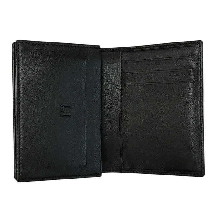 dunhill ダンヒル サイドカー 名刺入れ/カードケース メンズ レザー ロゴプレート ビジネス ブラック QD4700A 中古 T1