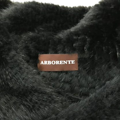 ARBORENTE ミンクファー ポンチョ レディース 冬 リアルファー アシンメトリー ダークブラウン M-Lサイズ 中古 T1