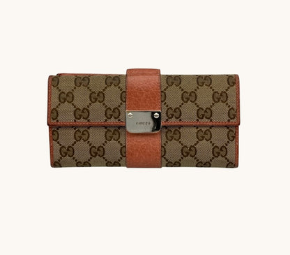 GUCCI グッチ GGキャンバス Wホック 長財布 233013 中古 D4