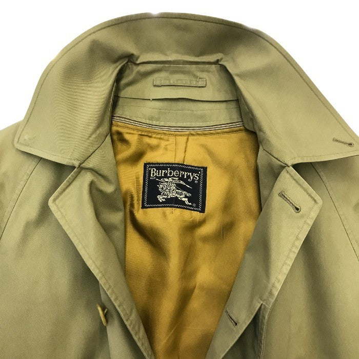 Buberrys バーバリー ステンカラーコート メンズ 秋冬 チェック柄 裏地/ライナー ヴィンテージ カーキ 170サイズ 中古 T1