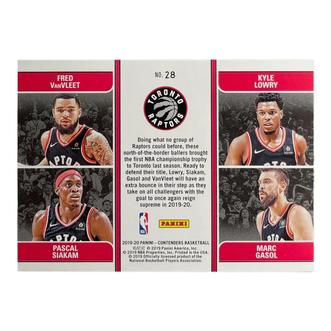 PANINI NBAカード CONTENDERS FRED VANVLEET PASCAL SIAKAM KYLE LOWRY MARC GASOL TORONTO RAPTORS #28 中古 IT2