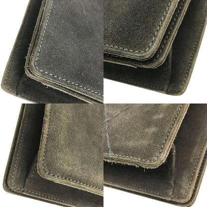 Salvatore Ferragamo フェラガモ ハンドバッグ レディース スウェード 2way ショルダーバッグ ミニサイズ ダークブラウン/グレー DY-219767 中古 T1