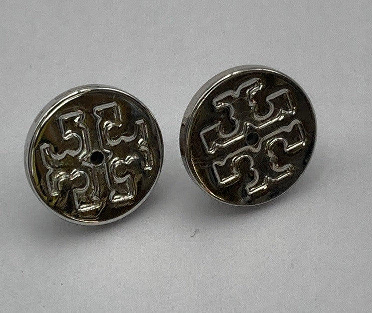 TORY BURCH トリーバーチ ヘキサゴン ロゴ スタッドピアス 中古 D4