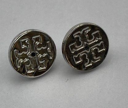TORY BURCH トリーバーチ ヘキサゴン ロゴ スタッドピアス 中古 D4