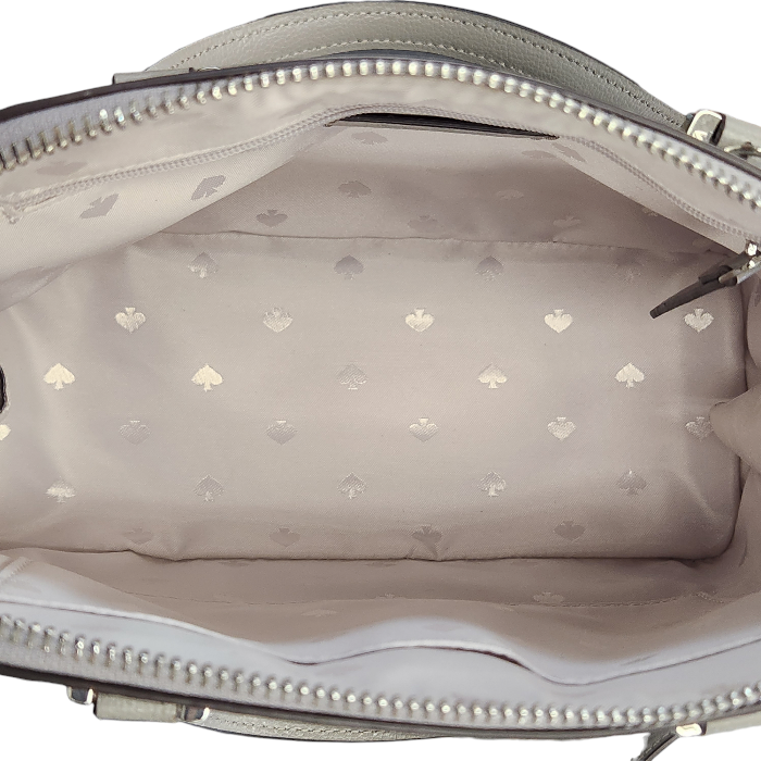 kate spade ケイトスペード ハンドバッグ レディース レザー 2way ショルダー トート 斜め掛け 無地 グレー WKRU6058 中古 T1