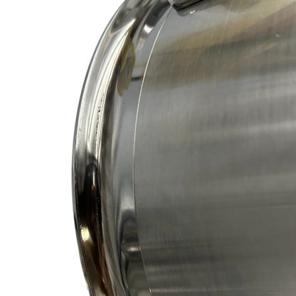 LE CREUSET ル・クルーゼ 2.8L 18cm 片手鍋 蓋付 ステンレス ソースパン キッチンツール 調理器具 料理 IH 直火 中古 W４