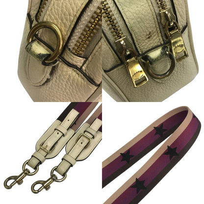 COACH コーチ ショルダーバッグ レディース レザー 馬車 ロゴ 斜め掛け アイボリー F75818 中古 T1