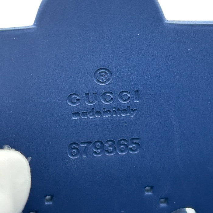 GUCCI グッチ チルドレンズ トートバッグ ラバー ネイビー 鞄 ブランド 総柄 手提げ 中古 W４