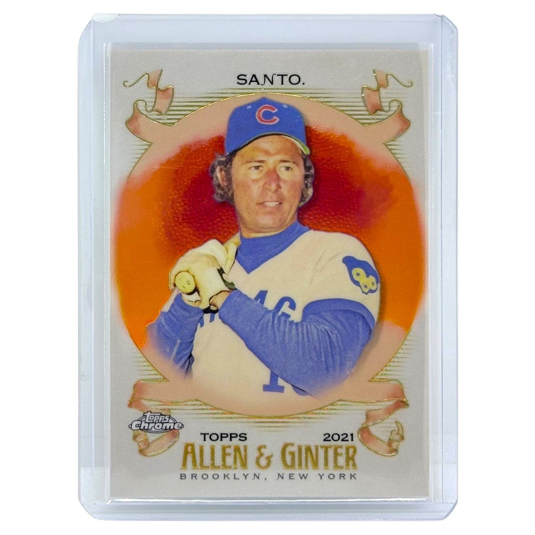 TOPPS MLBカード CHROME ALLEN & GINTER RON SANTO CHICAGO CUBS /25 #86 中古 IT1