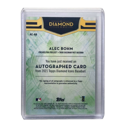 TOPPS MLBカード DIAMOND ICONS ALEC BOHM PHILLIES 21/25 #AC-AB 中古 IT2