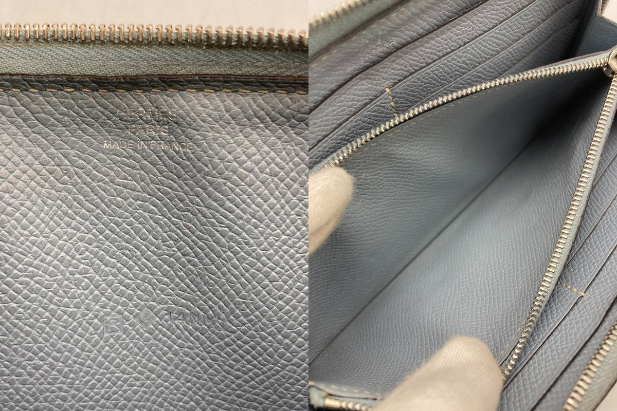 HERMES エルメス アザップ ロング クラシック ラウンドファスナー長財布 ヴォ―エプソン 中古 D4