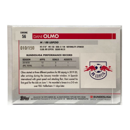 TOPPS サッカーカード CHROME DANI OLMO LEIPZIG 010/150 #56 中古 IT2