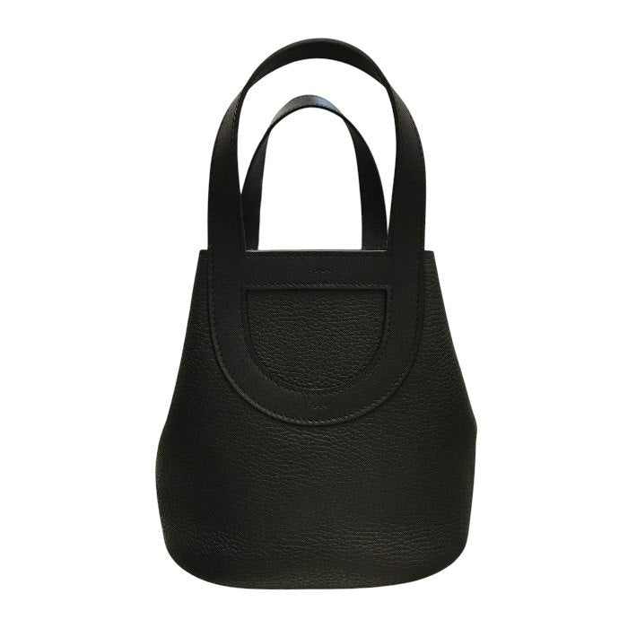 HERMES エルメス インザループ 18 トートバッグ レディース トリヨンクレマンス レザー ハンドバッグ コンパクト シルバー金具 ノワール 中古 T1