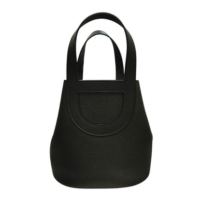 HERMES エルメス インザループ 18 トートバッグ レディース トリヨンクレマンス レザー ハンドバッグ コンパクト シルバー金具 ノワール 中古 T1