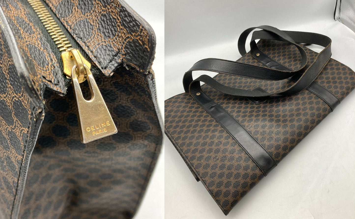 CELINE セリーヌ マカダム トートバッグ MC98/1 中古 D4