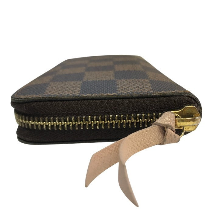 LOUIS VUITTON ルイヴィトン ポルトフォイユ クレマンス ダミエ 長財布 レディース ラウンドジップ クラッチバッグ ローズ・バレリーヌ N41626 中古 T1