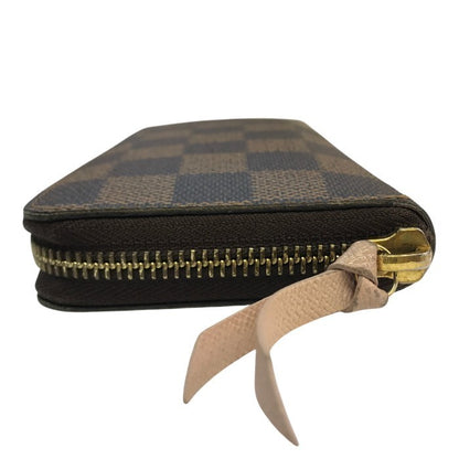 LOUIS VUITTON ルイヴィトン ポルトフォイユ クレマンス ダミエ 長財布 レディース ラウンドジップ クラッチバッグ ローズ・バレリーヌ N41626 中古 T1