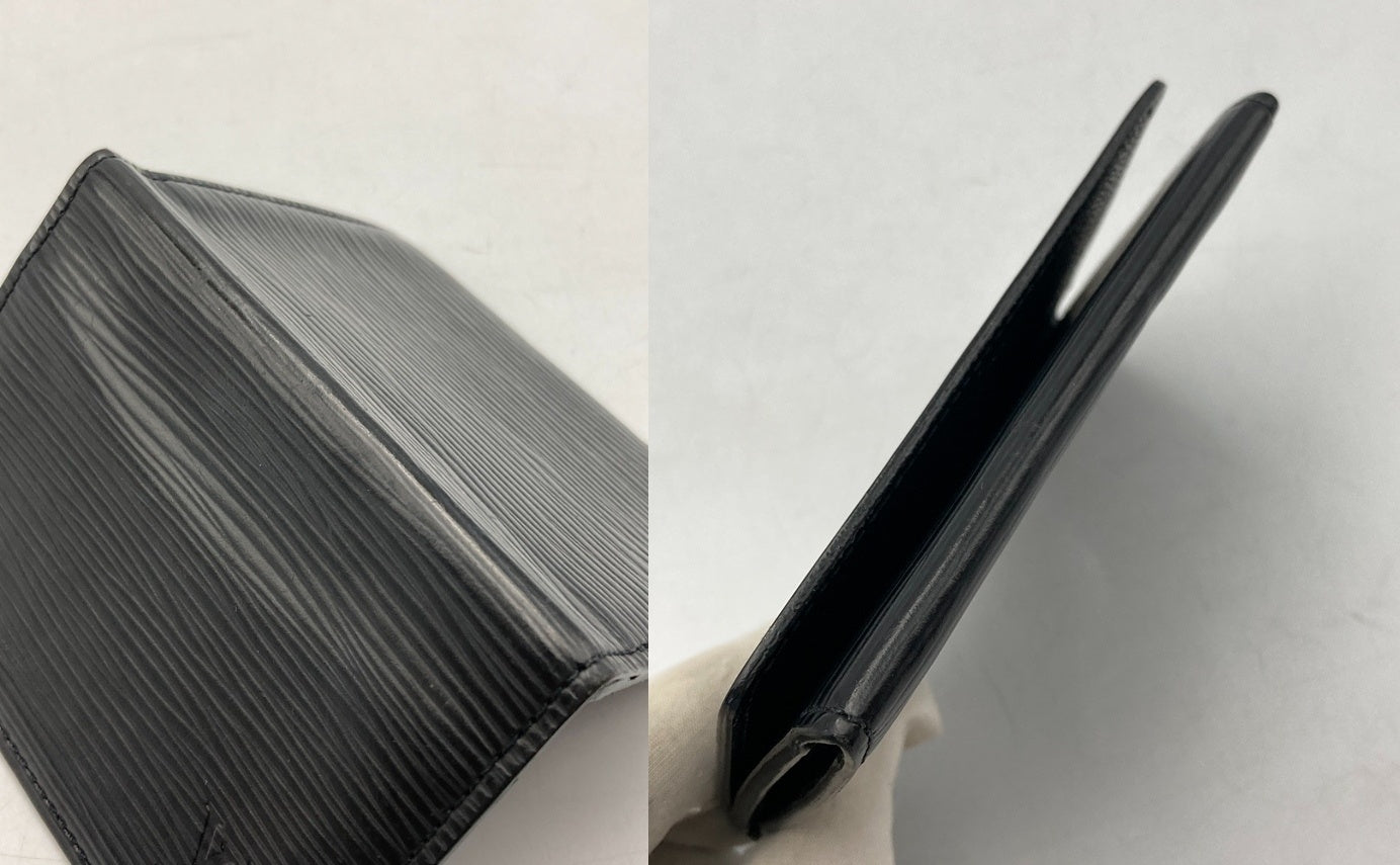 LOUIS VUITTON ルイヴィトン エピ アンヴェロップ カルト ドゥ ヴィジット カードケース 名刺入れ ノワール M56582 中古 D4