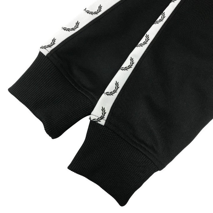 FRED PERRY フレッドペリー トラックジャケット レディース ジャージ サイドテープ ブラック UK10サイズ SJ8135 中古 T1