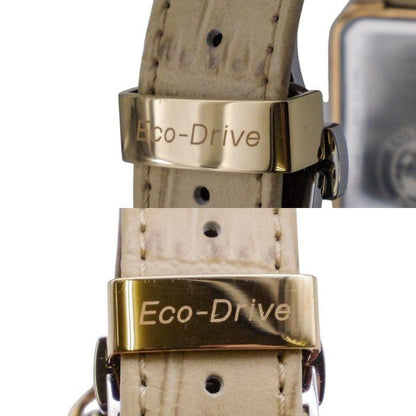 CITIZEN Eco-Drive レディース アナログ ソーラー 腕時計 レザー E031-S117798 中古 a1