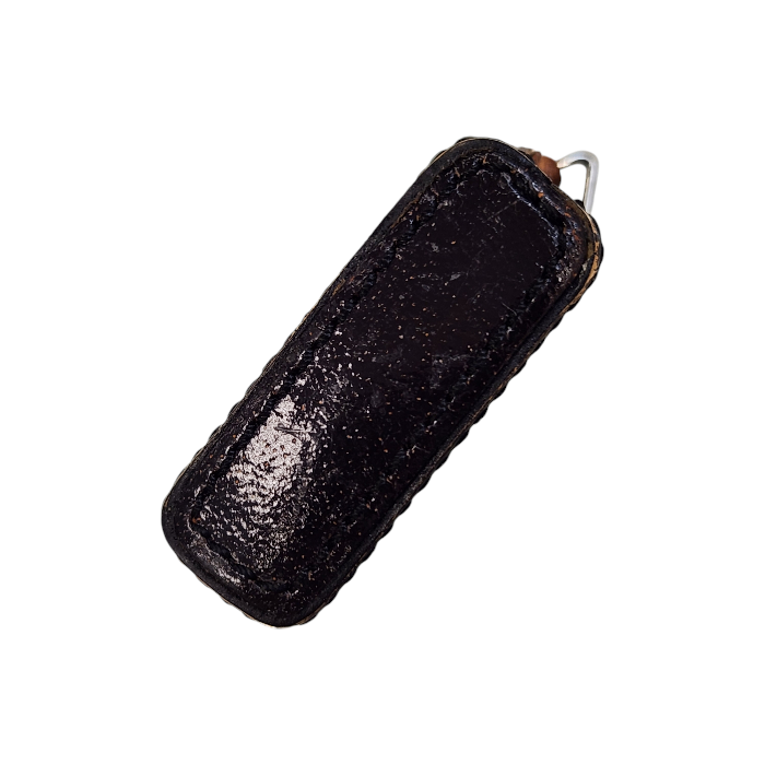 ZIPPO ジッポー オイルライター 革巻き レザー GUARANTEE 保証書 ブラック/シルバー 中古 T1