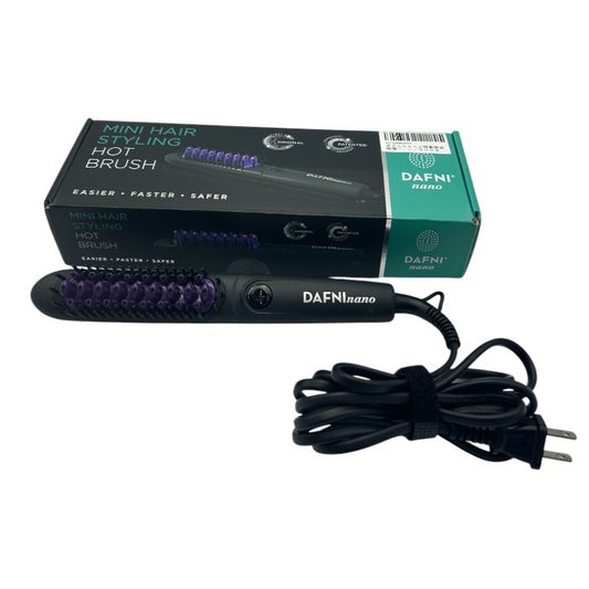 ヤーマン DAFNI nano ダフニナノ ブラシ型ヘアアイロン ブラック パープル DH1.6N YA-MAN 家電 ヘアケア うねり パサつき 中古 W４