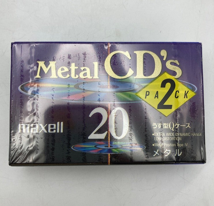 maxell Metal CD's 20分 カセットテープ 2PACK 4個セット 中古 D4