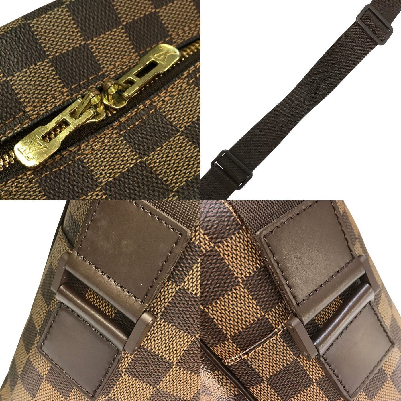 LOUIS VUITTON ルイヴィトン ダミエ オラフMM ショルダーバッグ ユニセックス PVC レザー 斜め掛け ブラウン N41441 中古 T1