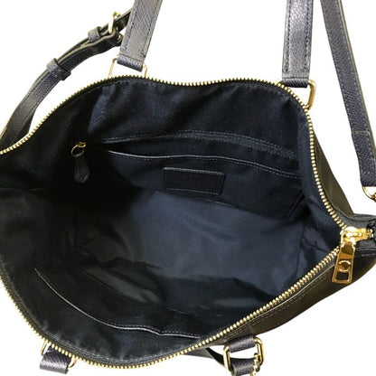 COACH コーチ ラグジュアリー クロスグレーン レザー プリーテッド レザー ハンドバッグ F34680 レディース ネイビー ブランド レディース 鞄 ショルダー 2WAY 中古 WK1