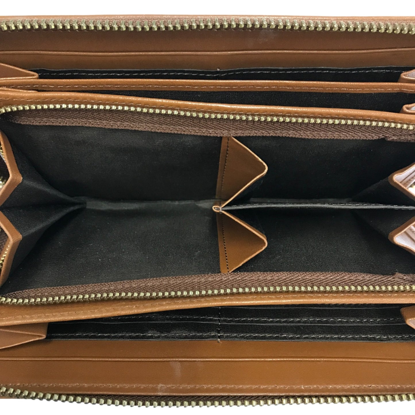 russet ラシット 長財布 レディース ラウンドジップ 三層式小銭入れ 収納大 ベージュ 中古 T1