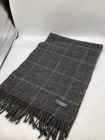 BURBERRY LONDON バーバリーロンドン カシミヤ100％ チェックマフラー 中古 D4